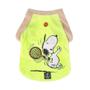 Imagem de Camiseta Zooz Pets Snoopy Beach Tennis Verde Neon para Cães - Tamanho G