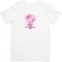 Imagem de Camisetas de Poliester Branco Personalizada Outubro Rosa 