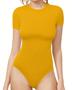 Imagem de Camisetas femininas de manga curta com gola redonda Bodysuit MANGOPOP