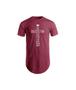 Imagem de Camisetas Masculina Longline Swag Oversize Camisas Estampada Básica Algodão Blusas Cruz Gospel Evangélica Cristão