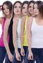 Imagem de Camisetas Regatas Femininas Kit com 5 TechaMalhas 5 looks casual