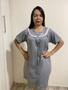 Imagem de camisola aberta lisa com botões detalhe de flores - Plus Size - Ref.036