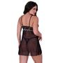 Imagem de Camisola com Calcinha sem Bojo Tule Transparente Bicolor- OLÍVIA