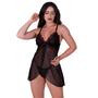 Imagem de Camisola com Calcinha sem Bojo Tule Transparente Bicolor- OLÍVIA