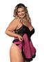 Imagem de Camisola Feminina em Tule e Renda Sem Bojo Forrada com Calcinha