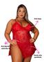 Imagem de Camisola Feminina Plus Size Rendada com Calcinha Sem Bojo