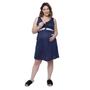 Imagem de Camisola Linda Gestante Regata Amamentação em Poá com Renda