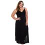 Imagem de Camisola Longa Com Renda Preto Liganete Sepie 1010-PL Plus Size