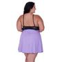 Imagem de Camisola Plus Size Bicolor Detahe de Renda Adulto Feminino Sheyla