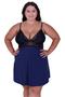 Imagem de Camisola Plus Size Detalhe Renda Bicolor -c8 SHEYLA