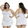 Imagem de Camisola Plus Size Renda Luxo Alcinha Conforto Qualidade