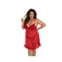 Imagem de Camisola Plus Size Tule Renda Com Bojo Baby Doll Pijama Rubi