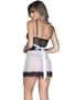 Imagem de Camisola Renda E Tule Sem Bojo Lingerie Com Tanga Fio