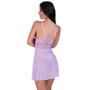Imagem de Camisola sem Bojo com Detalhe Renda Calcinha Tule Transparente -c4 JOANA
