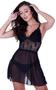 Imagem de Camisola sem Bojo com Detalhe Renda Calcinha Tule Transparente -c4 JOANA