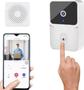 Imagem de Campainha Inteligente Sem Fio com Câmera e Áudio, Wi-Fi, Visão Noturna e App para Monitoramento em Tempo Real