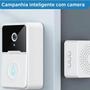 Imagem de Campainha Inteligente Sem Fio com Câmera e Áudio, Wi-Fi, Visão Noturna e App para Monitoramento em Tempo Real