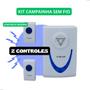 Imagem de Campainha Sem Fio Residencial Consultório 100 Metros De Distância Com 32 Toques Musical Bivolt Acompanha 1 Interruptor Extra Prática Fácil Instalação