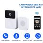Imagem de Campainha Smart Wifi Externa Câmera Tempo Real Branco