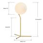 Imagem de Candeeiro de mesa BOKT Modern 1-Light Glass Globe Brush Gold Metal