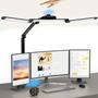 Imagem de Candeeiro de Mesa LED NonMIFYR com Braçadeira e Base - 24W - Preto