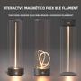 Imagem de Candeeiro de Mesa LED Sem Fio Recarregável - Sensor de Toque Magnético e Luz Regulável