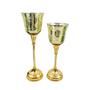 Imagem de Candelabro Dourado 36/31Cm Castiçal Taça Kit 2Pc