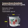 Imagem de Caneca 150ml 6cm Branca Esmaltada Decorativa Rústica Durável