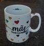 Imagem de Caneca 300ml Frase Mãe - Porcelana - Decoração Caneca Completa Corações