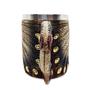 Imagem de Caneca 400ml Caveira Indígena Viking em Resina Detalhado