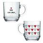 Imagem de Caneca Aspen Love 300ml Em Vidro - Frases a Escolher - Allmix - Xícara Presente Decoração