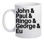 Imagem de Caneca Banda Rock Beatles Integrantes John Paul Ringo George