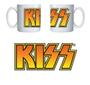 Imagem de Caneca Bandas De Rock Kiss Logo Fire Guitar Ace Logotipo
