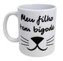 Imagem de Caneca Branca Gato Personalizada - Meu Filho tem Bigode