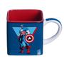 Imagem de Caneca Capitão América 3D Cubo Quadrada Cerâmica 300ml Oficial Marvel - Zona Criativa