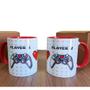 Imagem de Caneca Casal Controle Player 1 e 2 Presente Namorados Geek