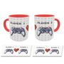 Imagem de Caneca Casal Controle Player 1 E 2 Presente Namorados Geek