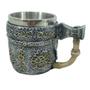 Imagem de Caneca Caveira Cz01L2 Gladiador Aço Inox 3D Medieval 400 Ml