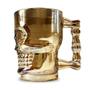 Imagem de Caneca Caveira Rose Gold Vidro 450ml- RIO DE OURO