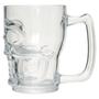 Imagem de Caneca Caveira Transparente De Chopp Cerveja Em Vidro Com Alça 370ML - Mimo Style