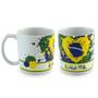 Imagem de Caneca Ceraflame Brasil Branca 350ml Cerâmica Premium