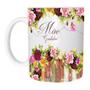 Imagem de Caneca Cerâmica 325ML Mãe Gratidão Floral Colorido Rústico