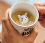 Imagem de Caneca Cerâmica Com Gato Fofo 3d Xícara Café Leite Chá