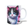 Imagem de Caneca Cerâmica Personalizada Gato / Gatinho Branco e Preto / Frajola - Modelo 785274