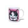 Imagem de Caneca Cerâmica Personalizada Gato / Gatinho Branco e Preto / Frajola - Modelo 785275