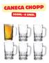 Imagem de Caneca Chop Vidro Resistente 360ml Bar Casa Cor Transparente