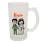 Imagem de Caneca Chopp Vidro Jateado Eu Disse Sim Noiva Casamento