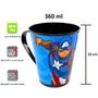 Imagem de Caneca com Alça Capitão América Infantil 360ml Plasútil para Suco e Refri