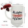 Imagem de Caneca Com Campainha 400ml Chopp Personalizada "Alcólatras Vão Nas Reuniões Eu Vou Nas Festas" BM109