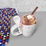 Imagem de Caneca Com Colher 300 ml Branca Poa